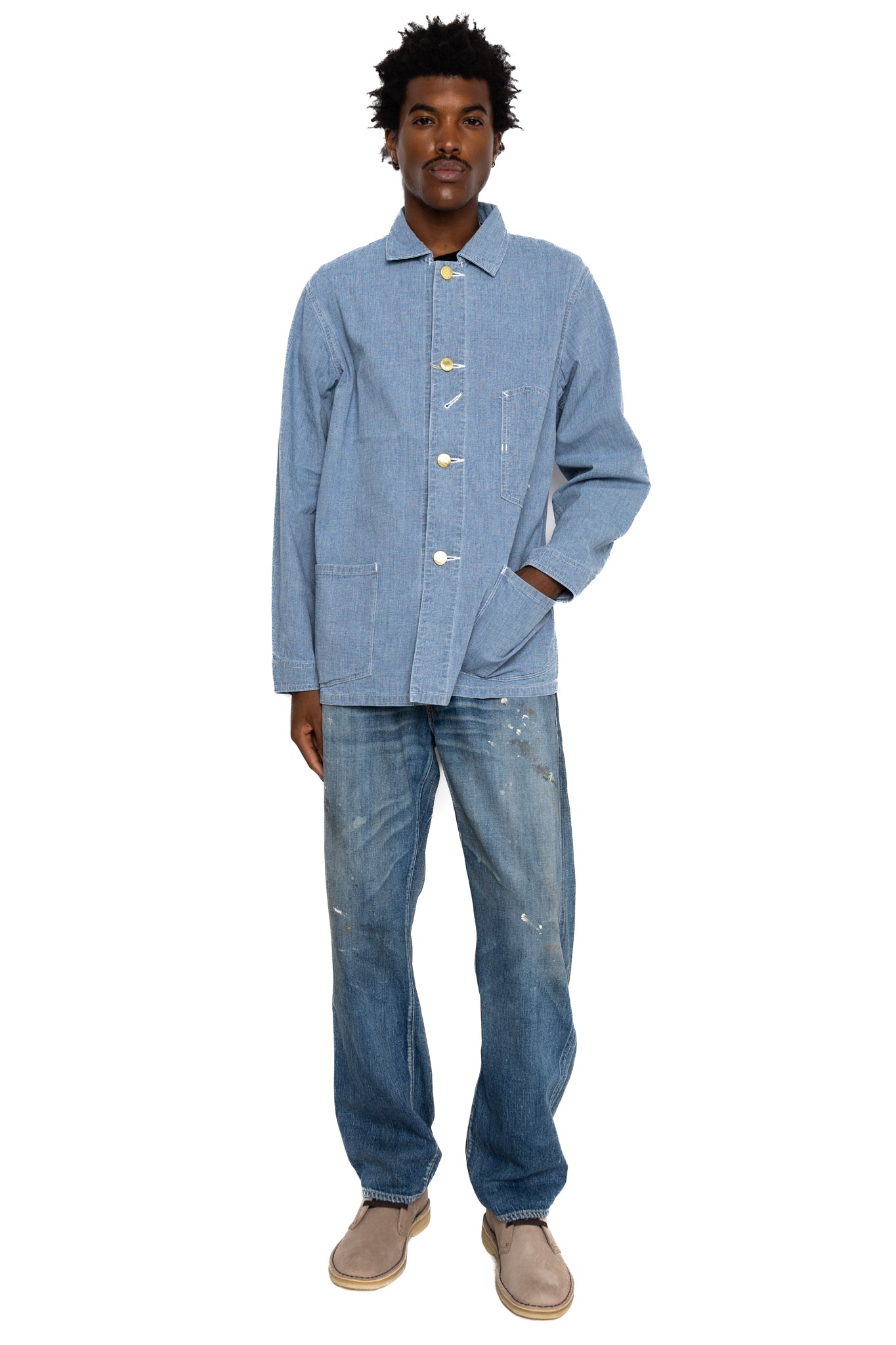 Early 1900s Pin Head Chore Jacket - Indigo