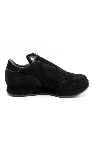 Suede ZIP-UP SPARROW Sneaker - Black