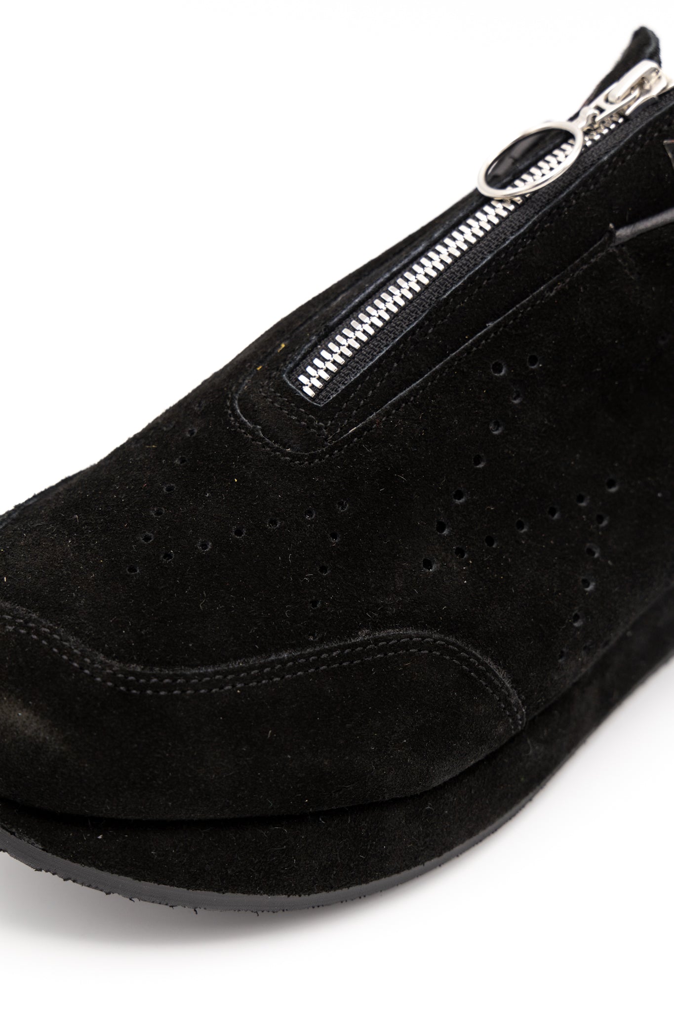Suede ZIP-UP SPARROW Sneaker - Black