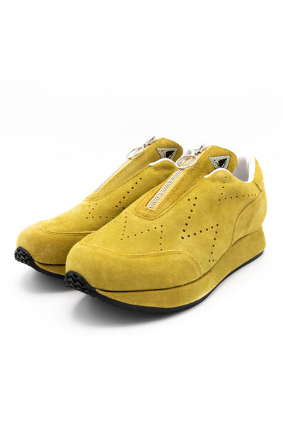 Suede ZIP-UP SPARROW Sneaker - Mustard