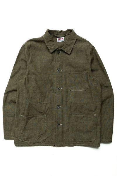 03101-HCKOL 8.3oz Heavy Chambray Coverall - Khaki Olive