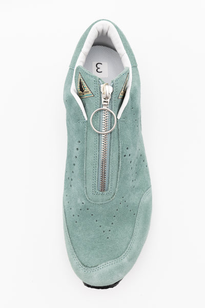 Suede ZIP-UP SPARROW Sneaker - Turquoise