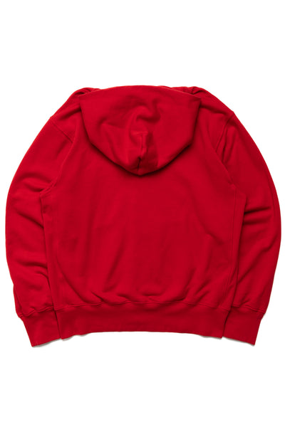 Cropped Zip Hoodie - Crimson