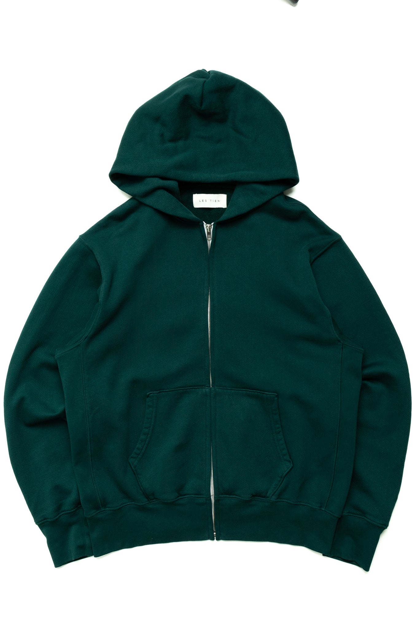 Cropped Zip Hoodie - Emerald