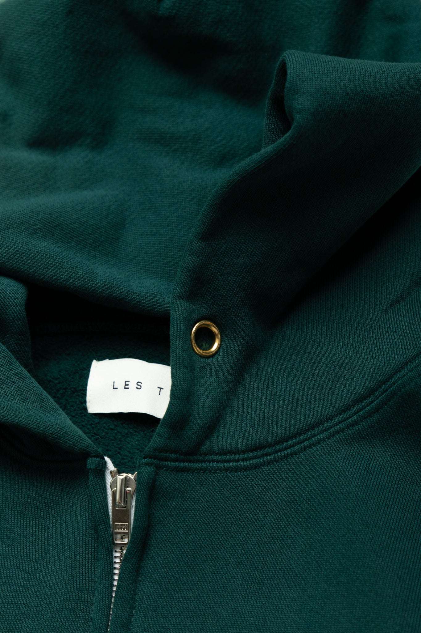 Cropped Zip Hoodie - Emerald