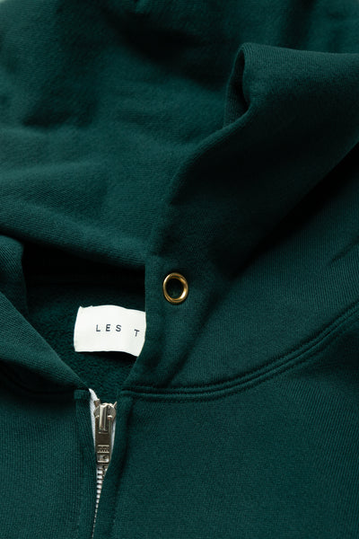 Cropped Zip Hoodie - Emerald