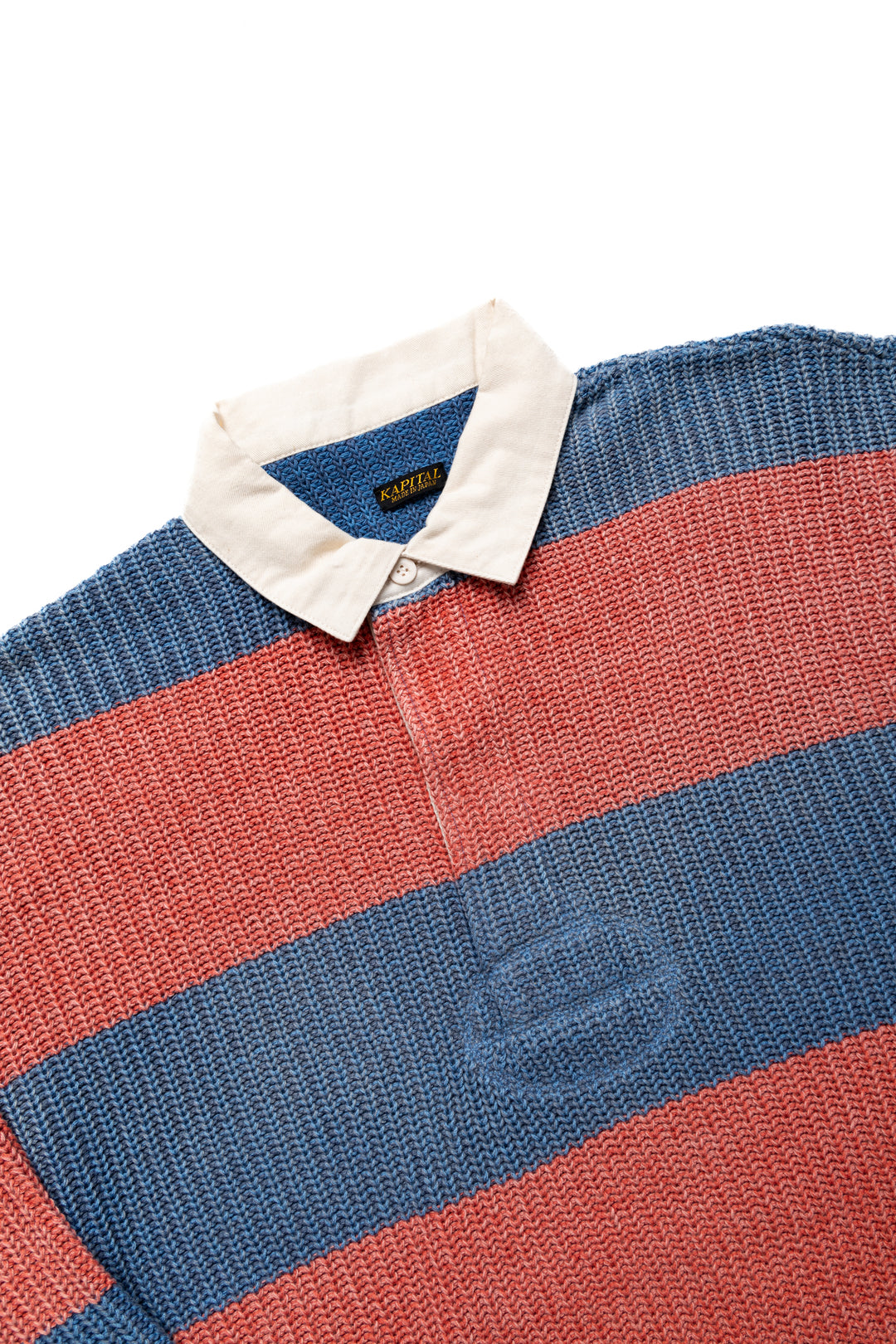 【か】【roku】RUGBY SHIRT KNIT 6（ロク）の「＜6(ROKU)＞SHEER JAQUARED RUGBY SHIRT KNIT