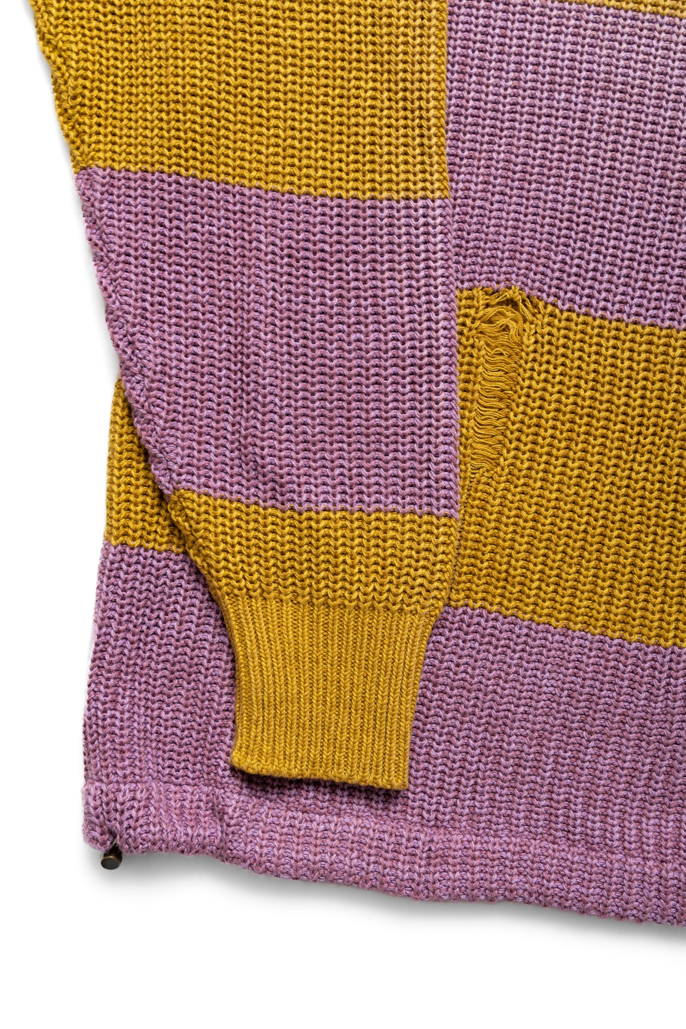 5G Cotton Knit RUGGER Shirt - Yellow x Pink