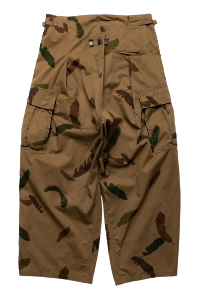 Combed Burberry FEATHER CAMO JUMBO Cargo Pants - Brown
