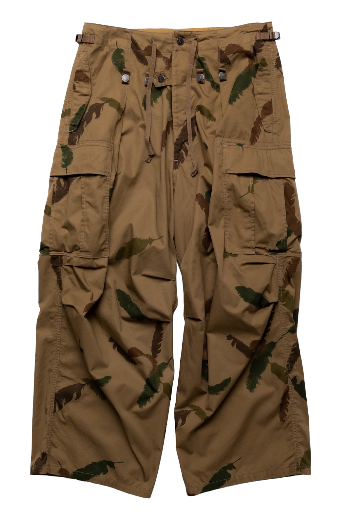 Combed Burberry FEATHER CAMO JUMBO Cargo Pants - Brown