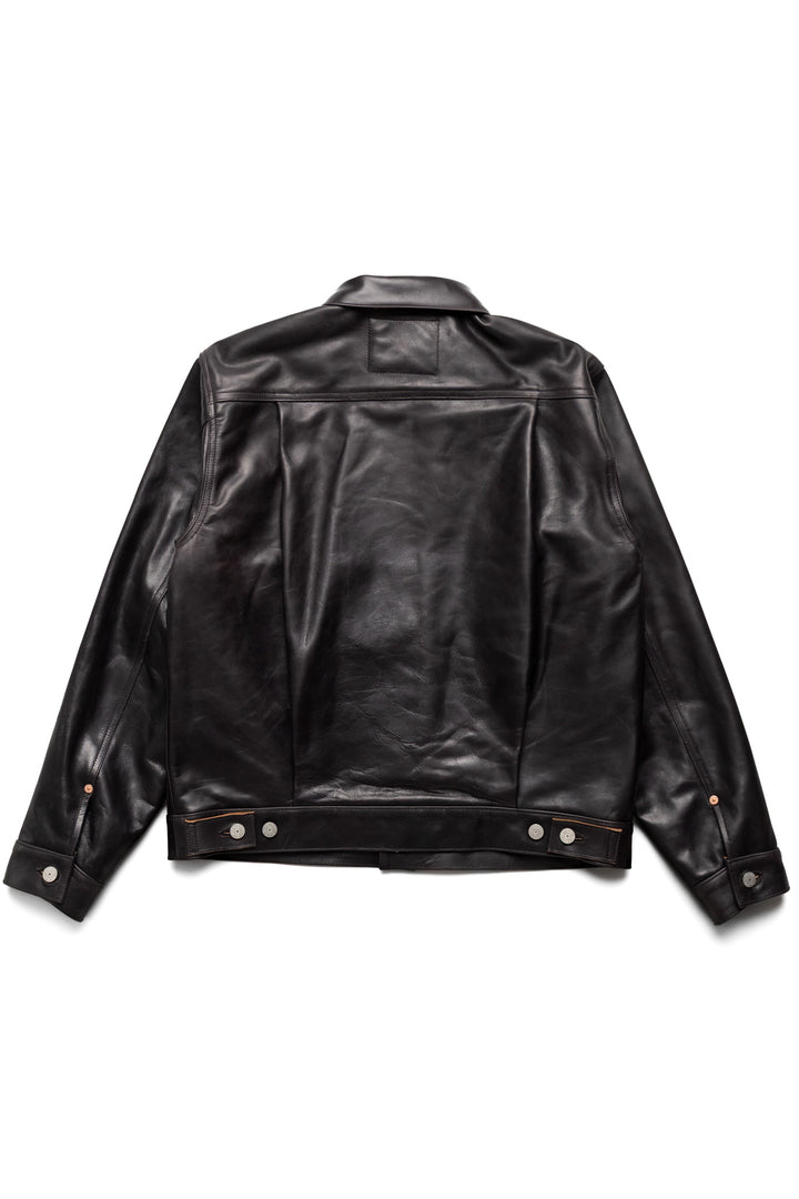 Sugar Cane Black Horsehide Leather Jacket 1953 Model - Black