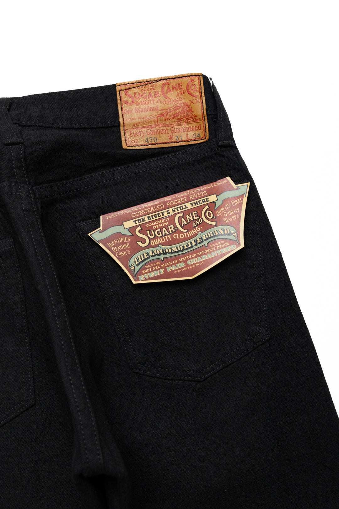 Sugar Cane 13oz Black Denim TYPE-lll Model Slim Fit – BLUE IN