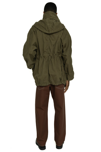 Katsuragi Cotton Ring Coat - Khaki