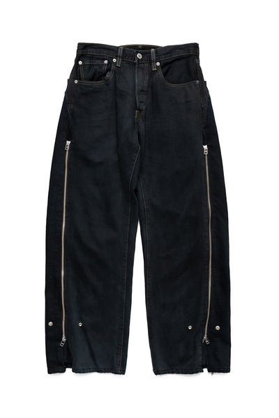 Zip Baggy Jeans Black - XS (1)
