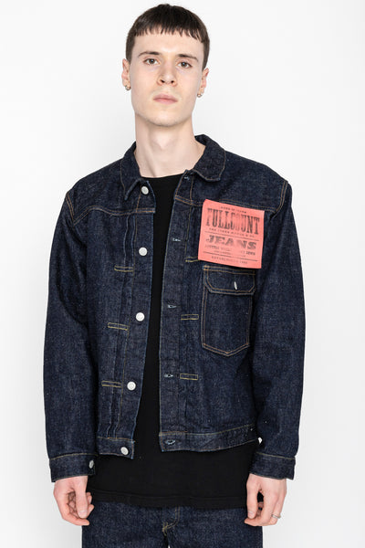 2107TSR-BIG Denim Jacket With T-Back Super Rough - Blue in Green Exclusive