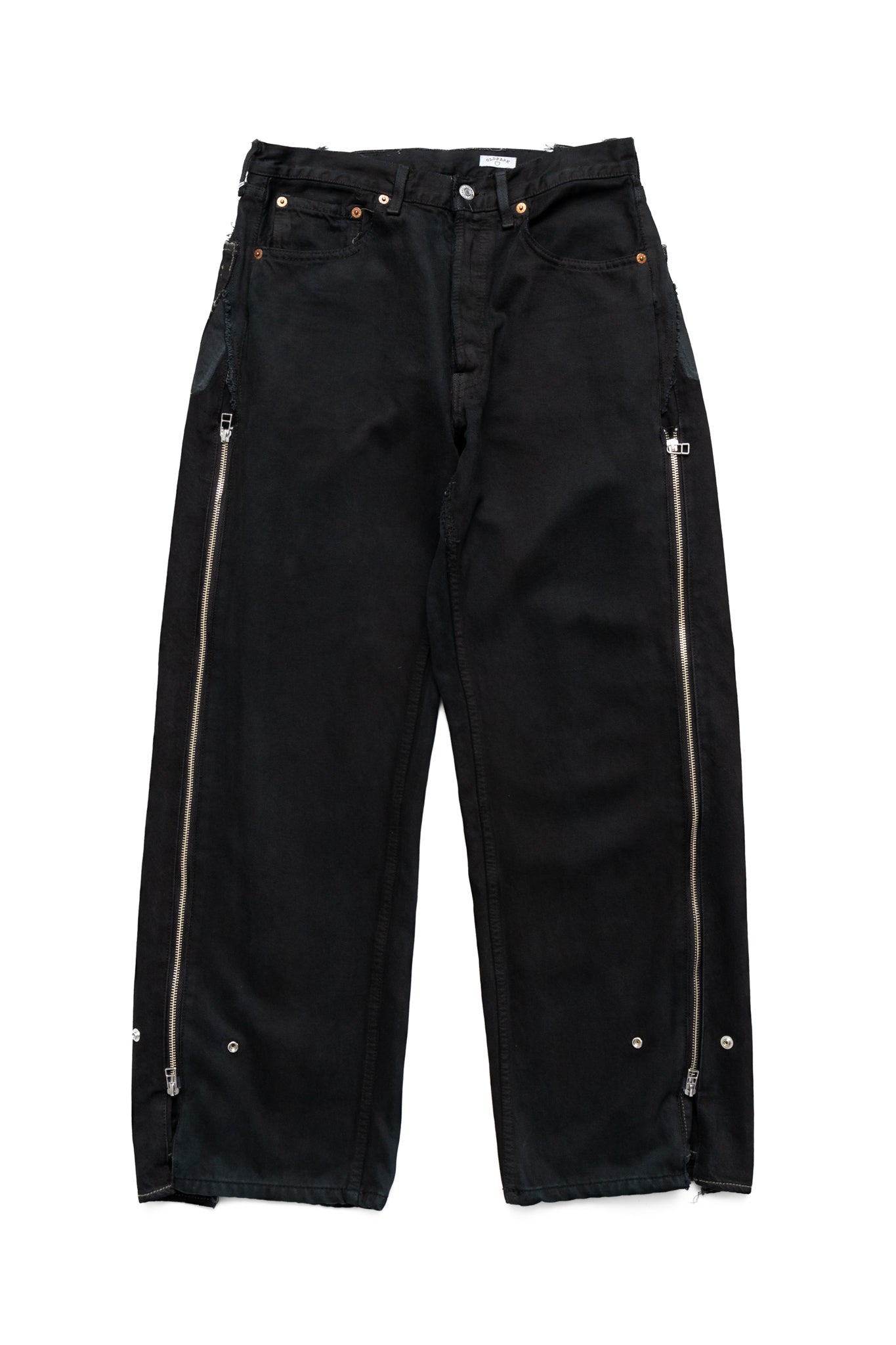 Zip Baggy Jeans Black - S (2)