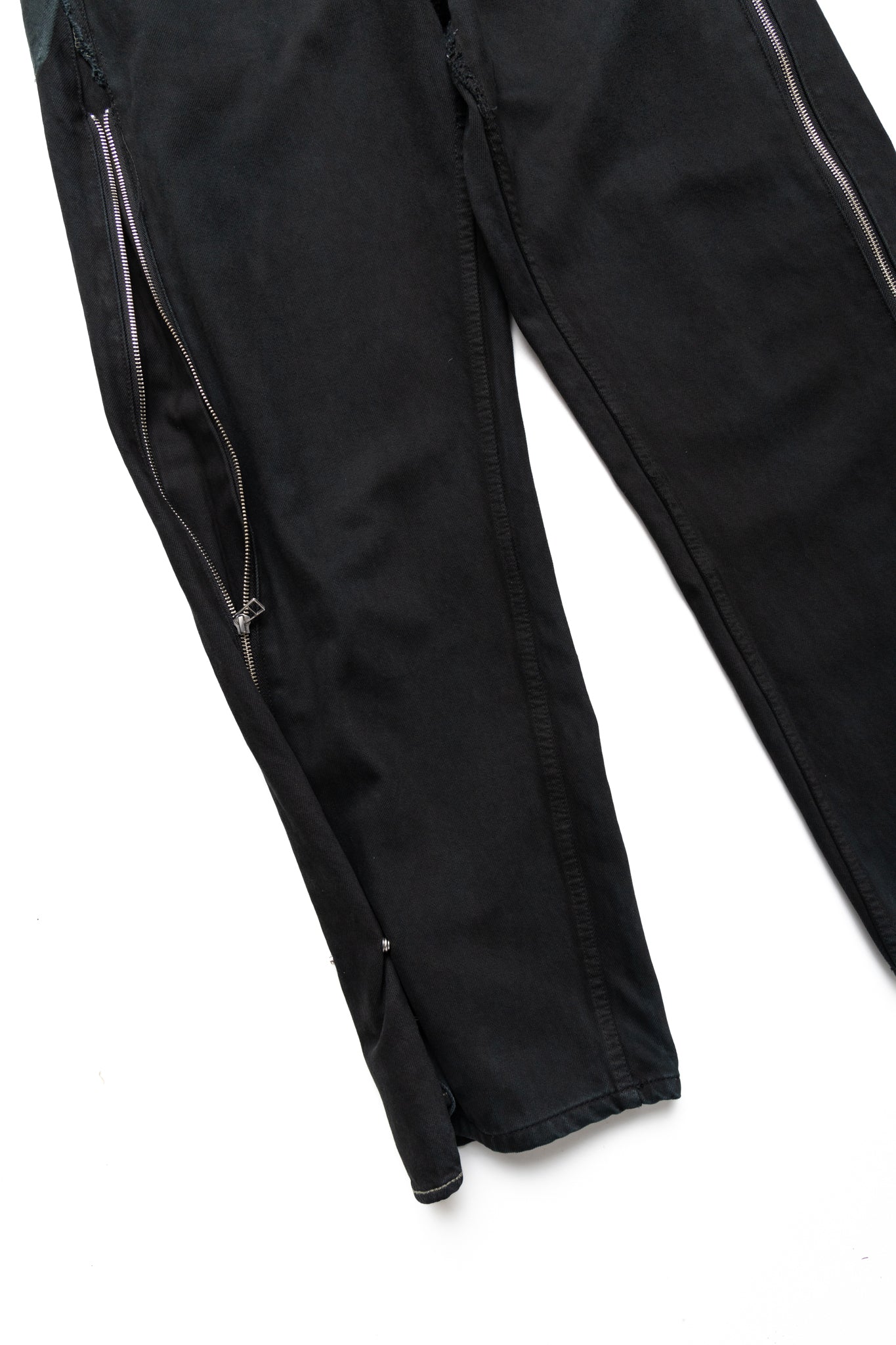 Zip Baggy Jeans Black - S (2)