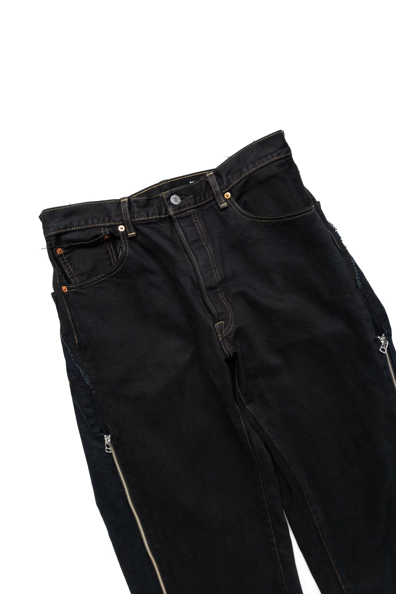 Zip Baggy Jeans Black - M (1)