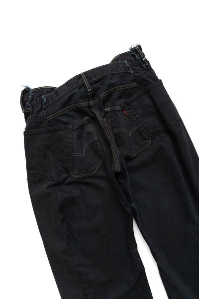 Zip Baggy Jeans Black - L (2)