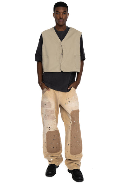 Twill Painted Patchwerk - Beige