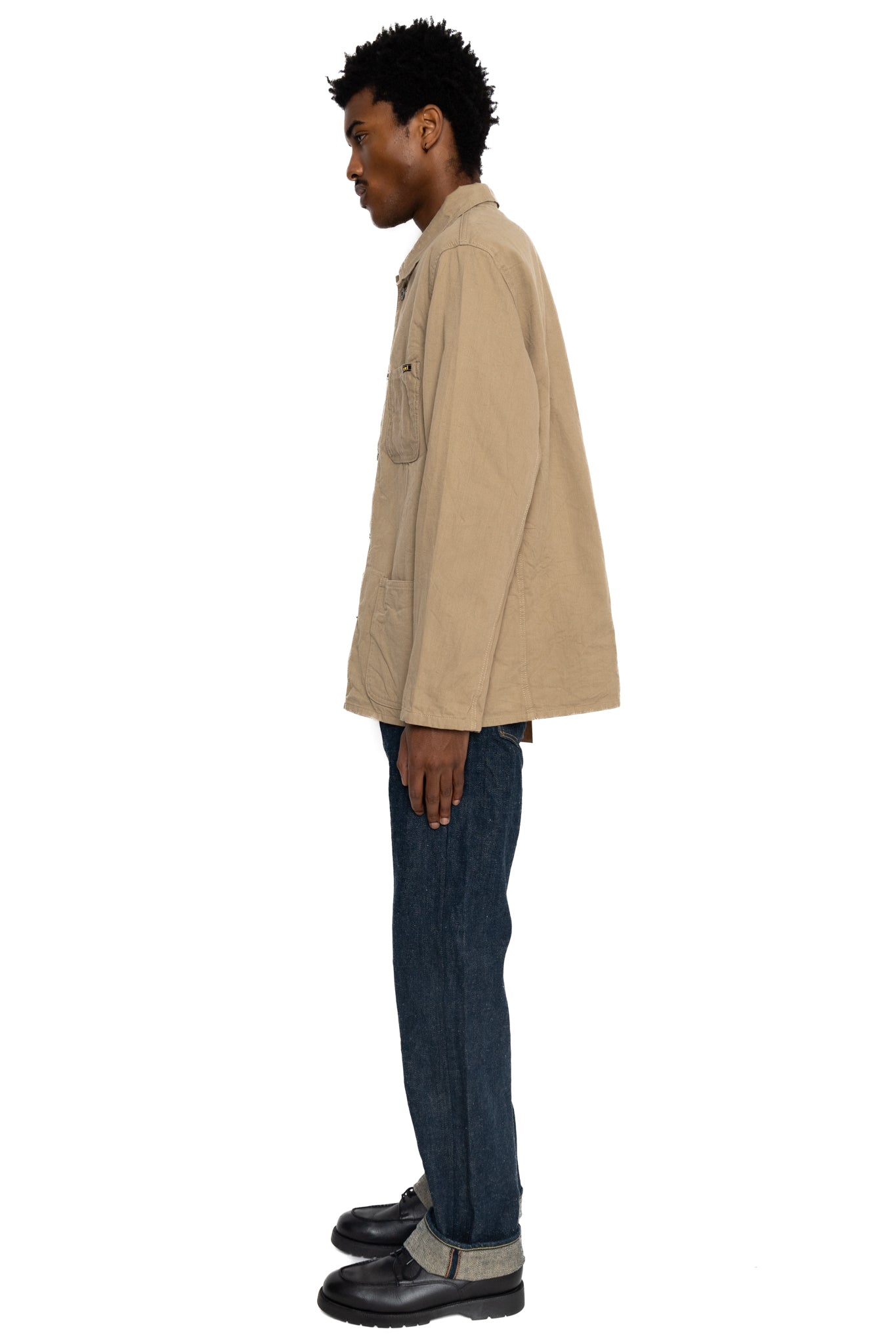 03501-SVC-KHB 9.5oz Selvedge Chino Coverall - Khaki Beige