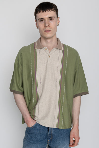 TEQUILA Jacquard Jersey BOX Polo - Green