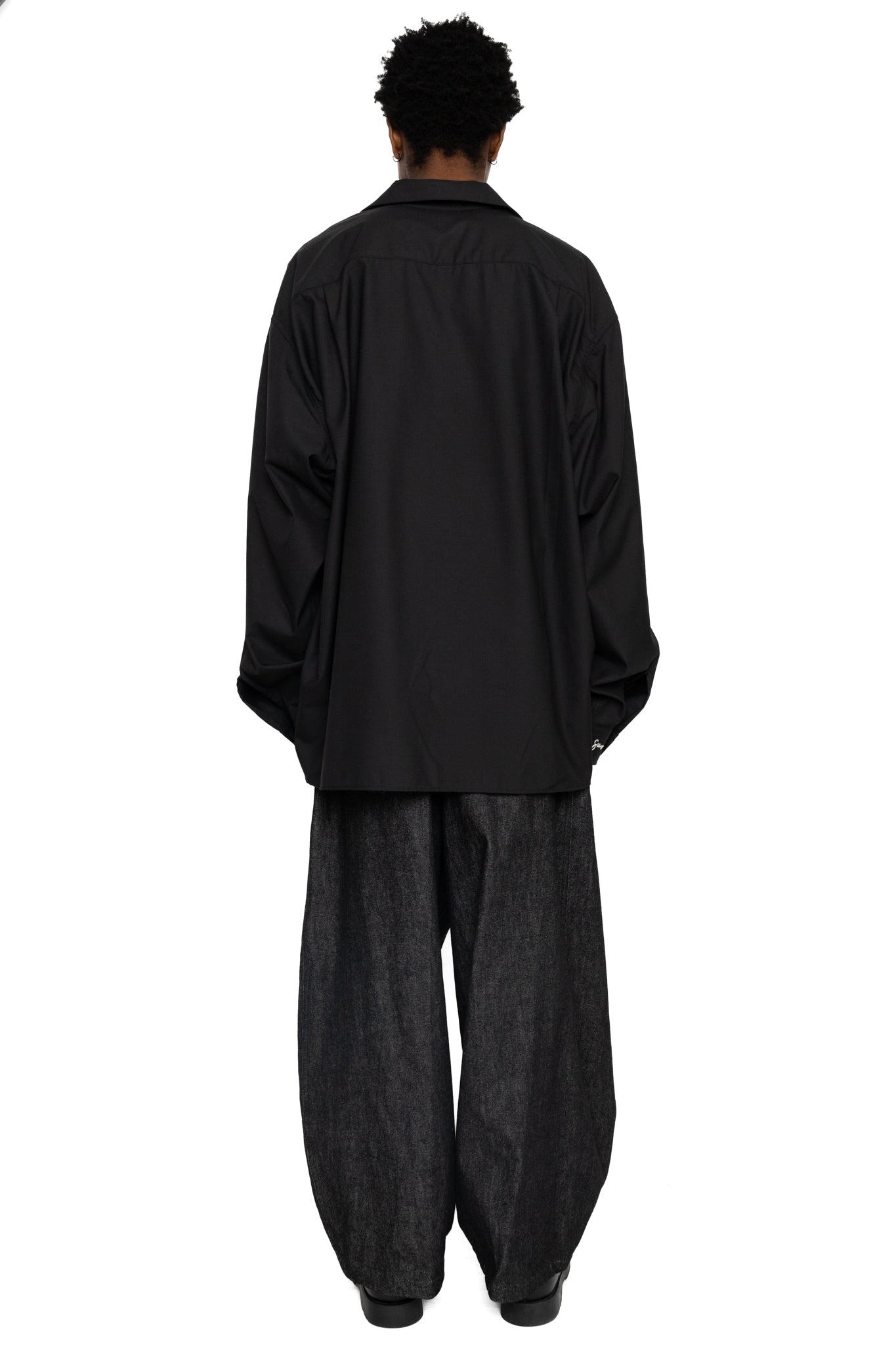 Circular Pants Denim One Wash - Black