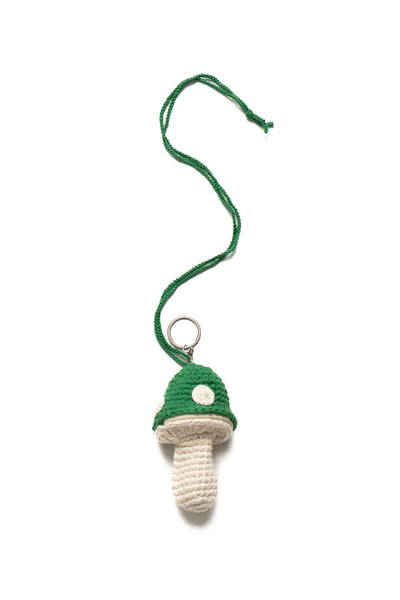 Medium Mushroom Keychain Necklace - Green