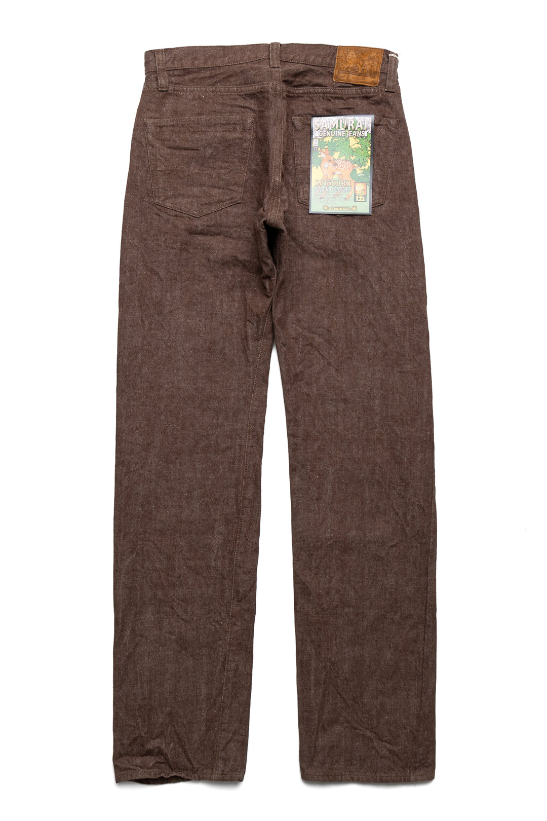 SLIM ヒョウジン・キョウコウ Samurai Jeans S0150BRX 15oz Kanoko Brown Denim Regular Straight