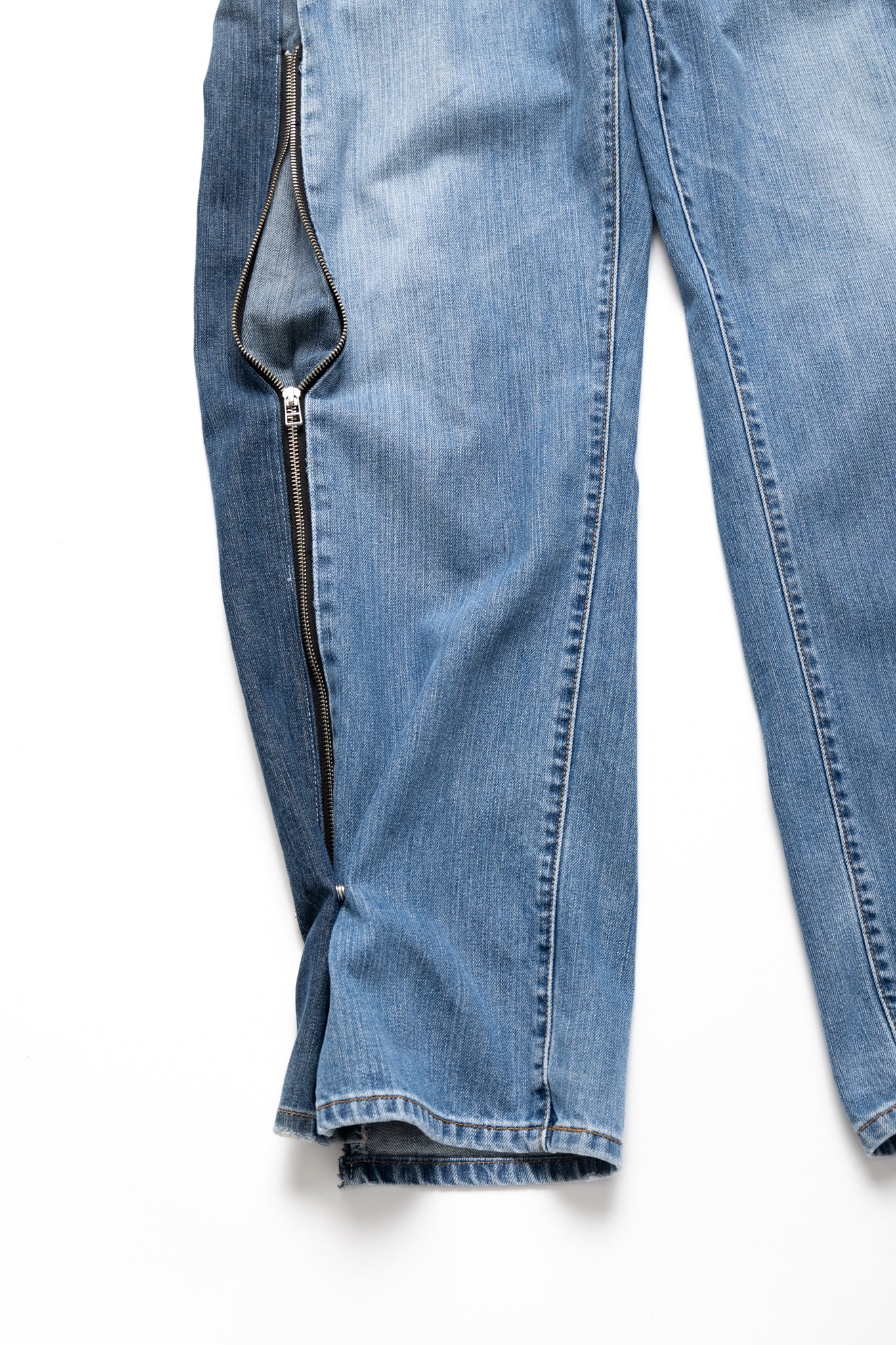 Zip Baggy Jeans Blue - S (2)