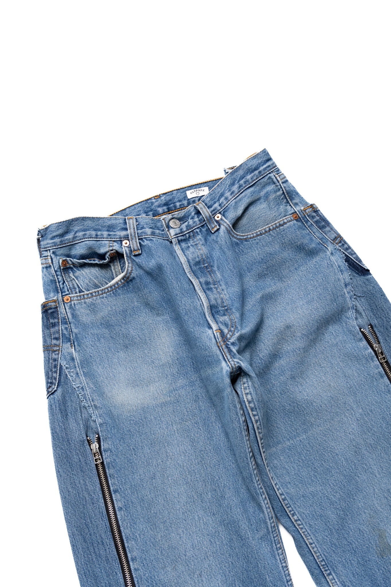 Zip Baggy Jeans Blue - M (1)