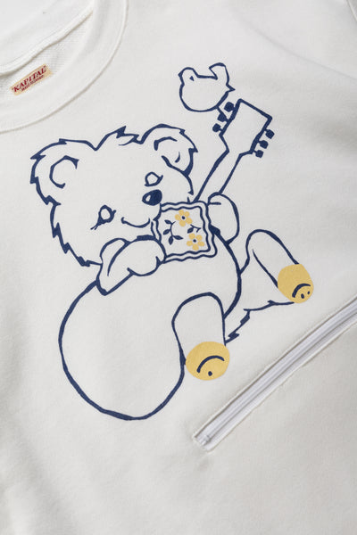 ECO SWT Knit COOKIE Pocket Crew SWT (PECKISH Little Bear&Harmony) - White