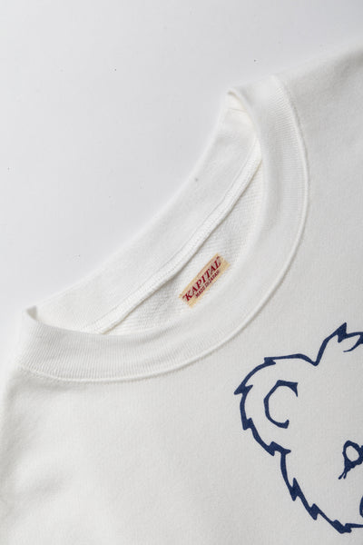 ECO SWT Knit COOKIE Pocket Crew SWT (PECKISH Little Bear&Harmony) - White