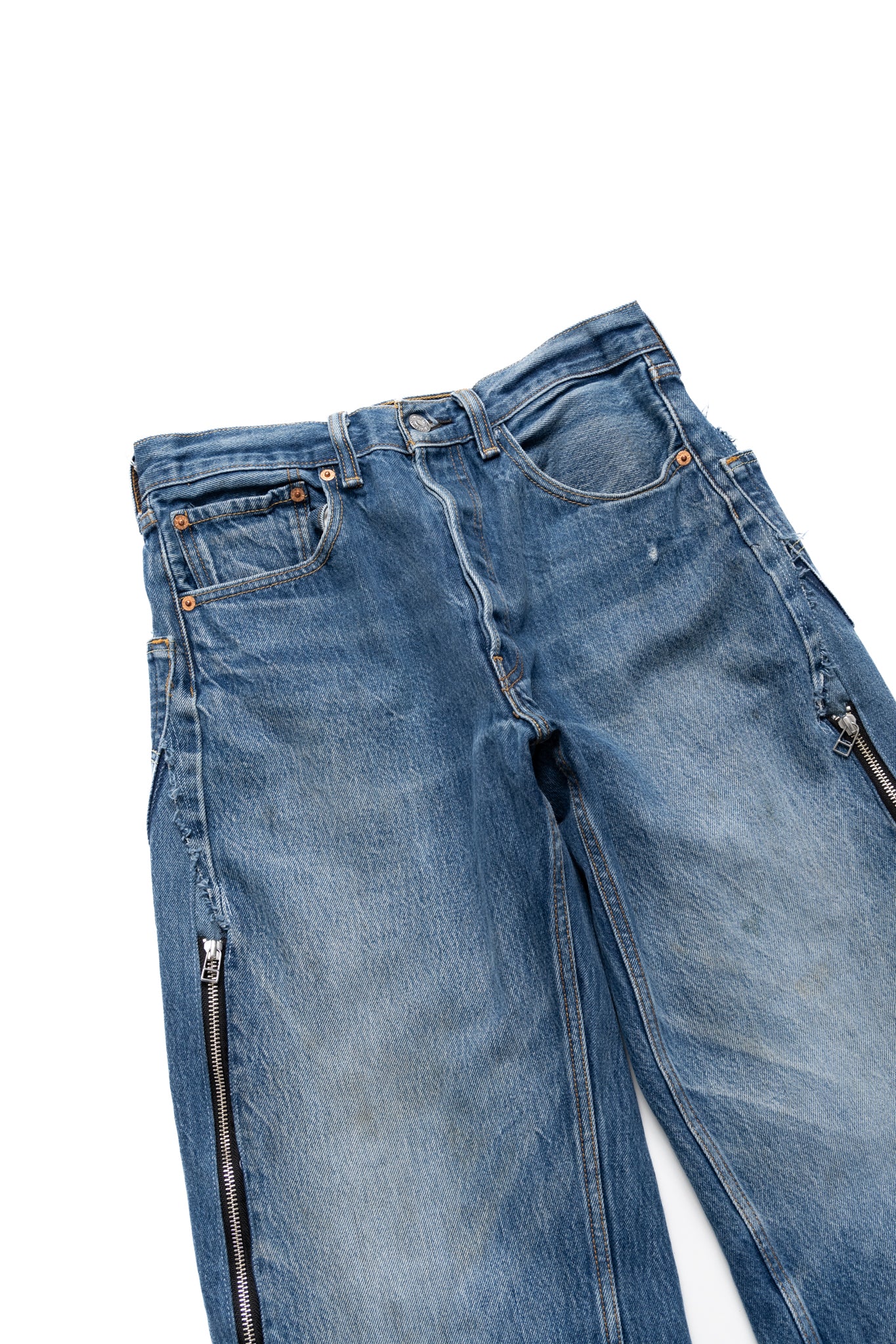 Zip Baggy Jeans Blue - M (2)