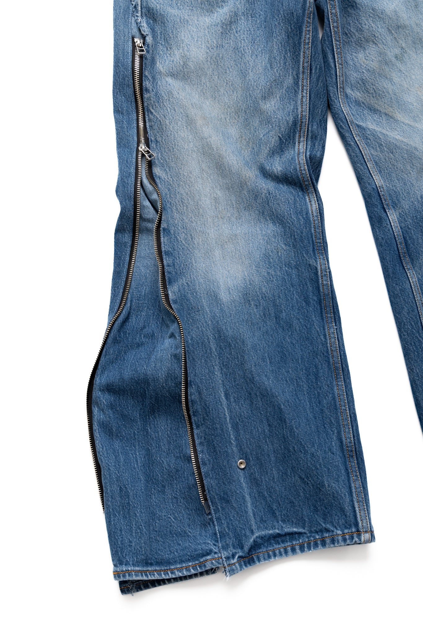 Zip Baggy Jeans Blue - M (2)
