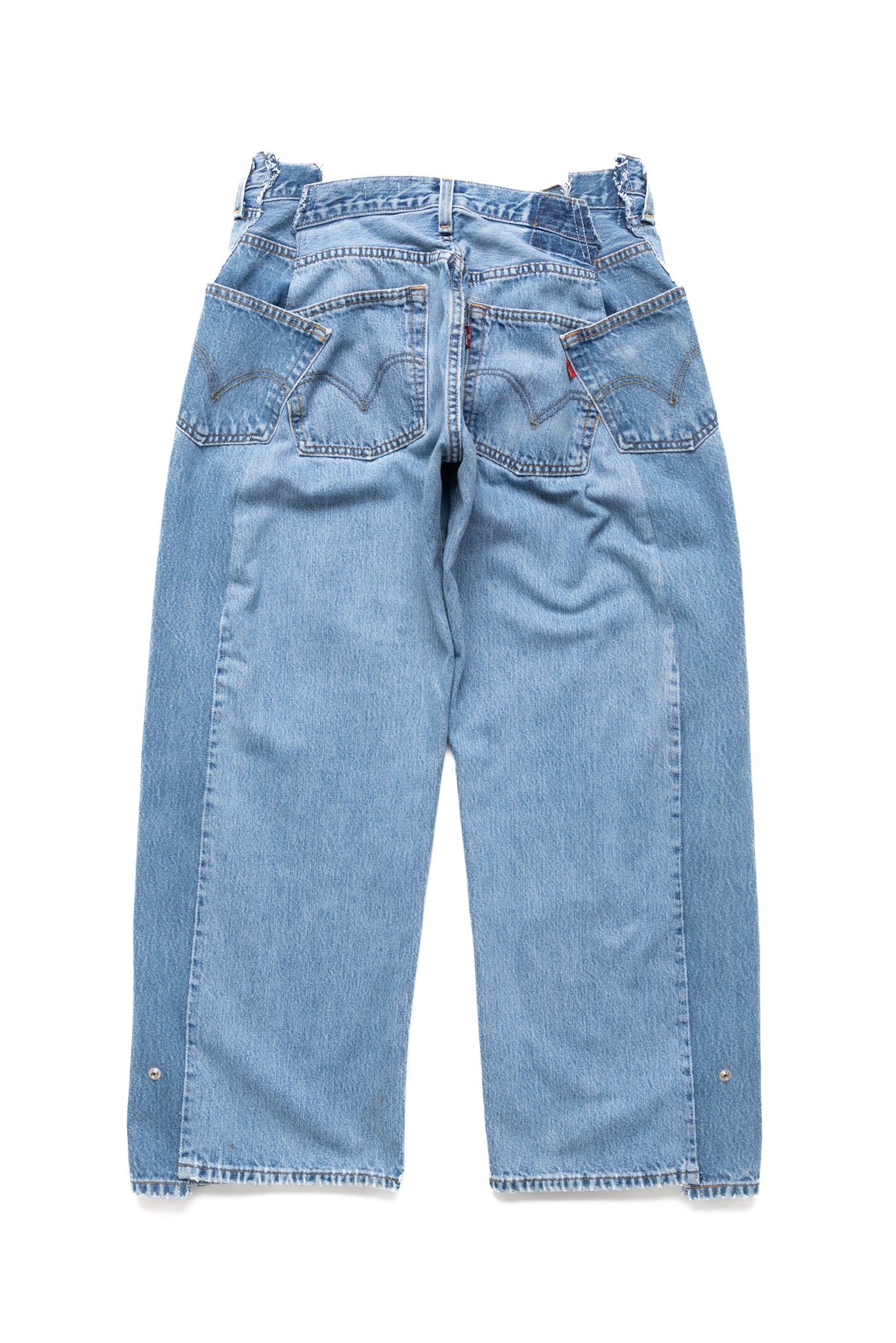 Zip Baggy Jeans Blue - M (3)