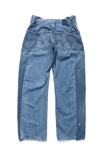Zip Baggy Jeans Blue - L (1)