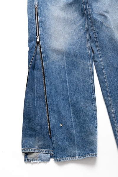 Zip Baggy Jeans Blue - L (2)