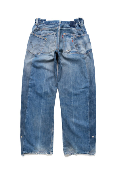 Zip Baggy Jeans Blue - L (2)