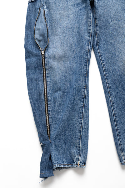 Zip Baggy Jeans Blue - XL (1)