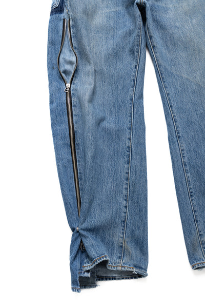 Zip Baggy Jeans Blue - XL (2)