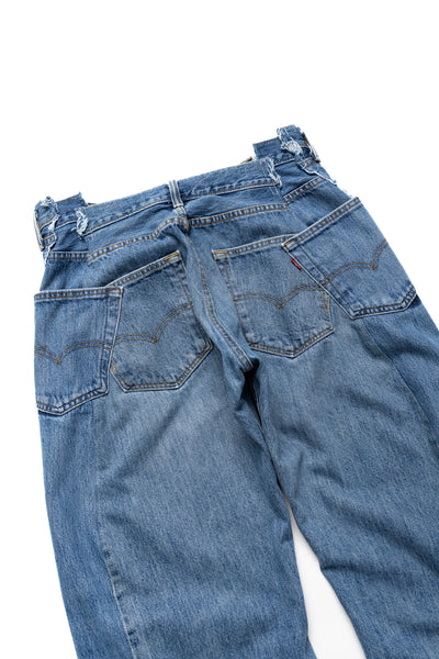 Zip Baggy Jeans Blue - XL (2)