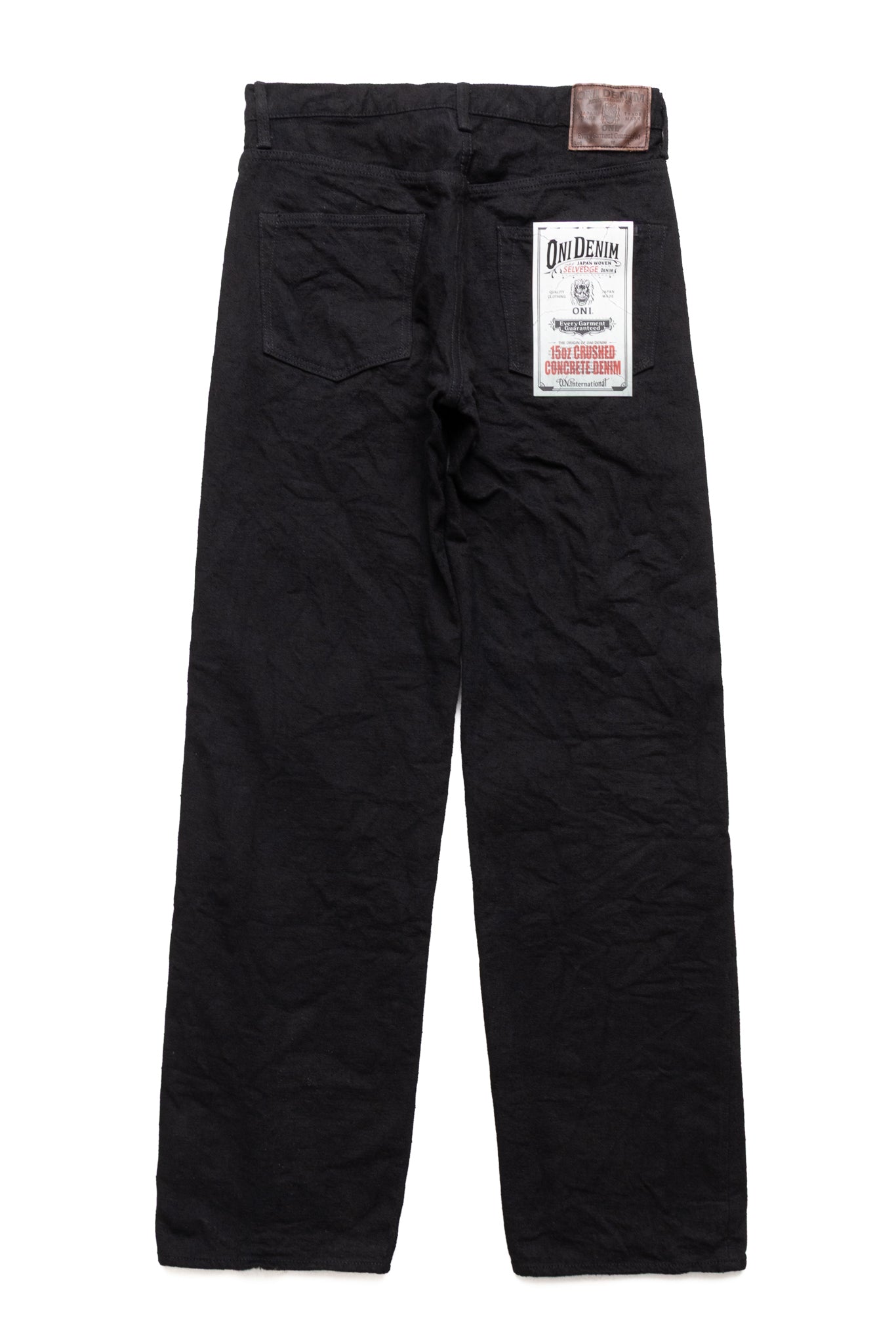 200-CCD-BKBK 15oz Crushed Concrete Denim Wide Straight - Black x Black