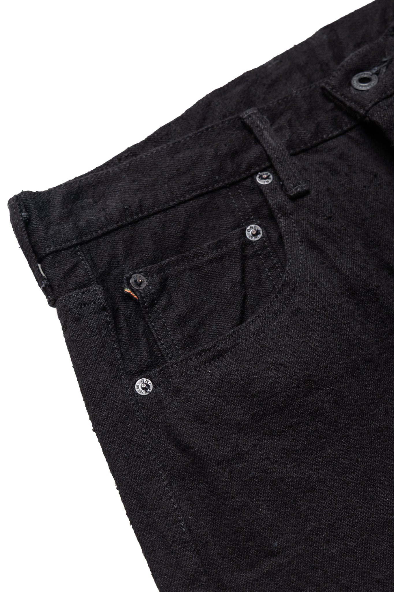200-CCD-BKBK 15oz Crushed Concrete Denim Wide Straight - Black x Black