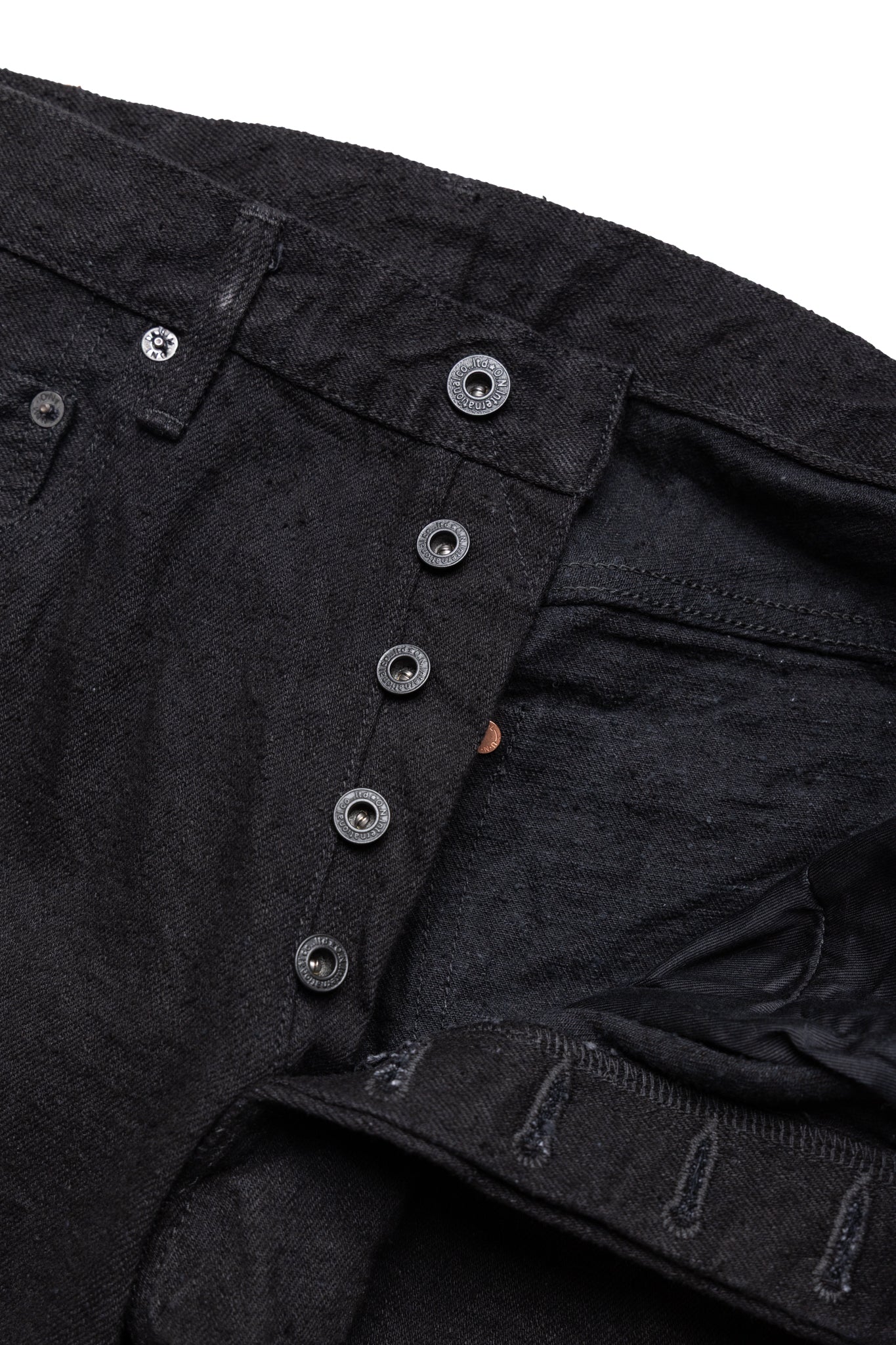 200-CCD-BKBK 15oz Crushed Concrete Denim Wide Straight - Black x Black