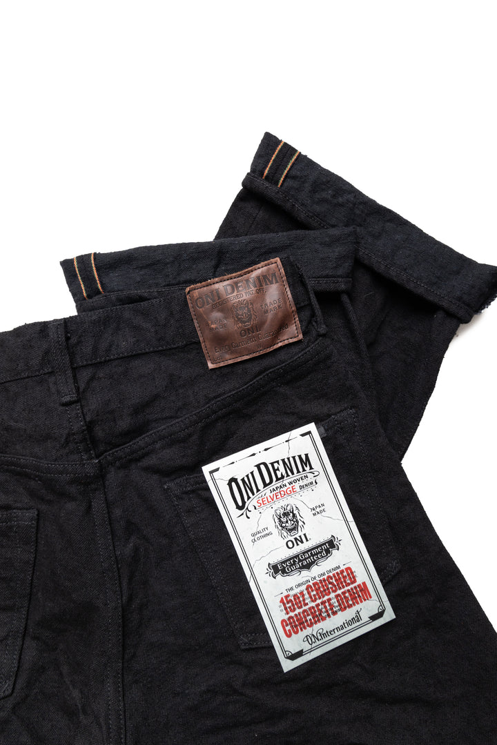 Oni Denim 200-CCD-BKBK 15oz Crushed Concrete Denim Wide