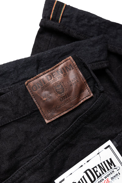 200-CCD-BKBK 15oz Crushed Concrete Denim Wide Straight - Black x Black