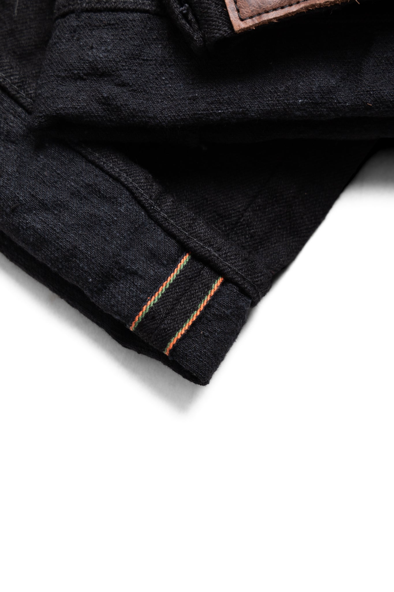 200-CCD-BKBK 15oz Crushed Concrete Denim Wide Straight - Black x Black