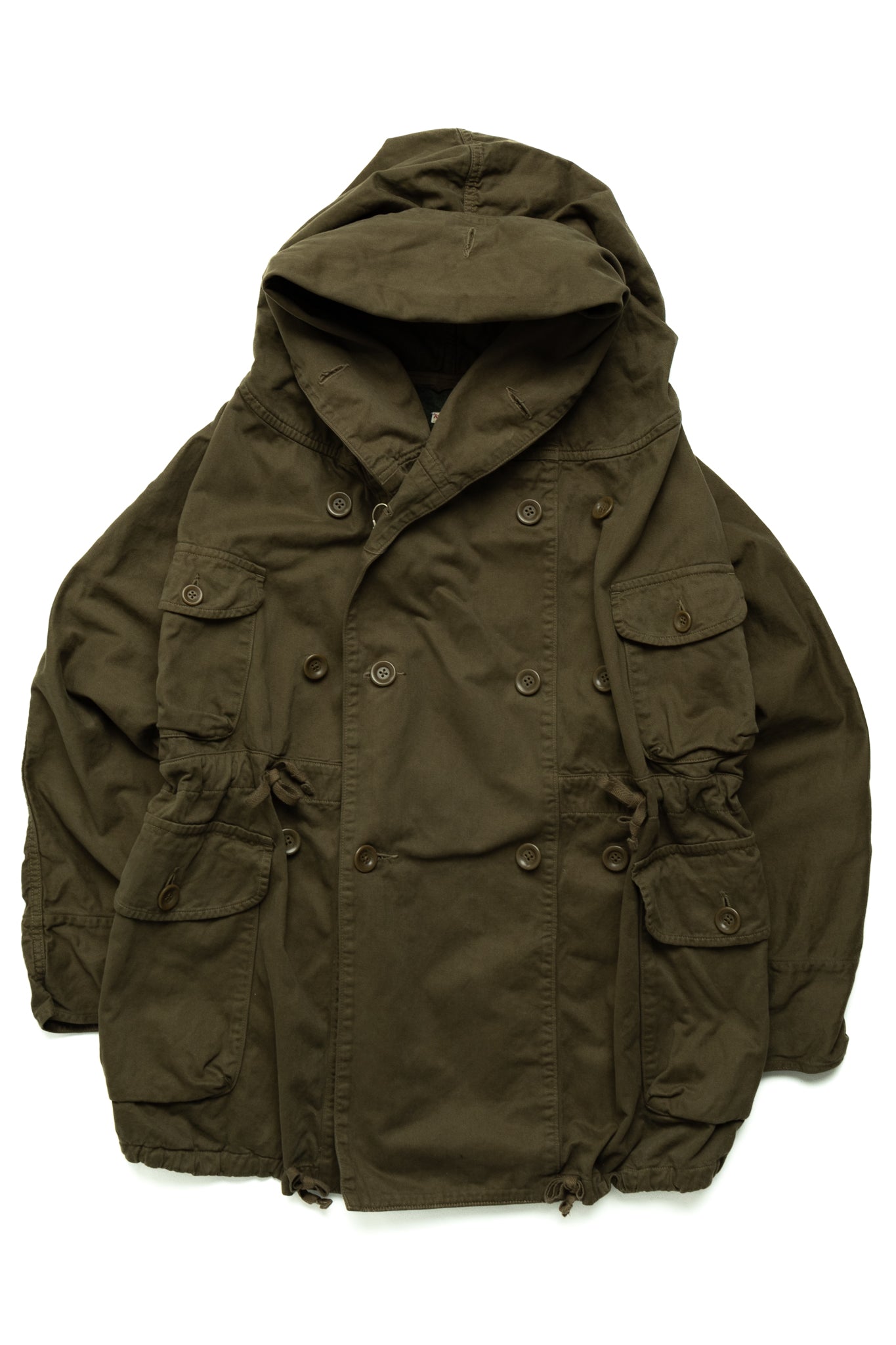Katsuragi Cotton Ring Coat - Khaki