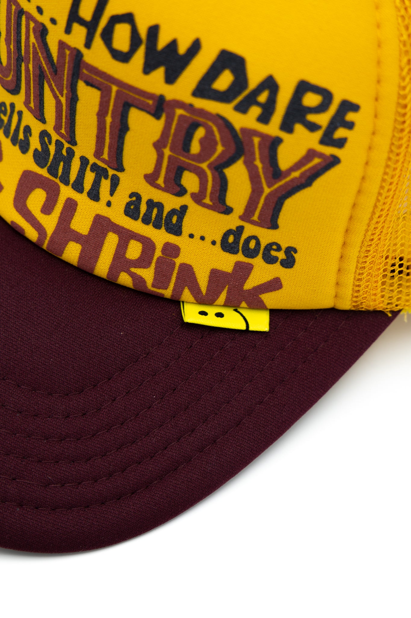 KOUNTRY DIRTY SHRINK Trucker Cap - Gold x Burgundy